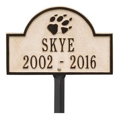 Canine Pet Limestone Memorial Plaque